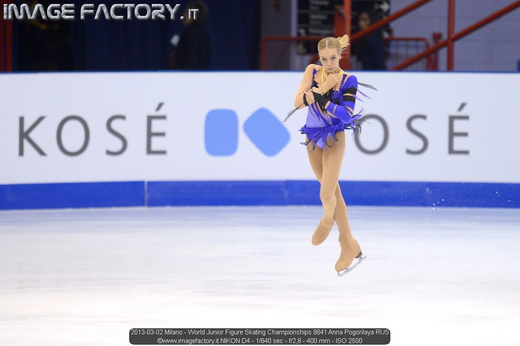 2013-03-02 Milano - World Junior Figure Skating Championships 8641 Anna Pogorilaya RUS